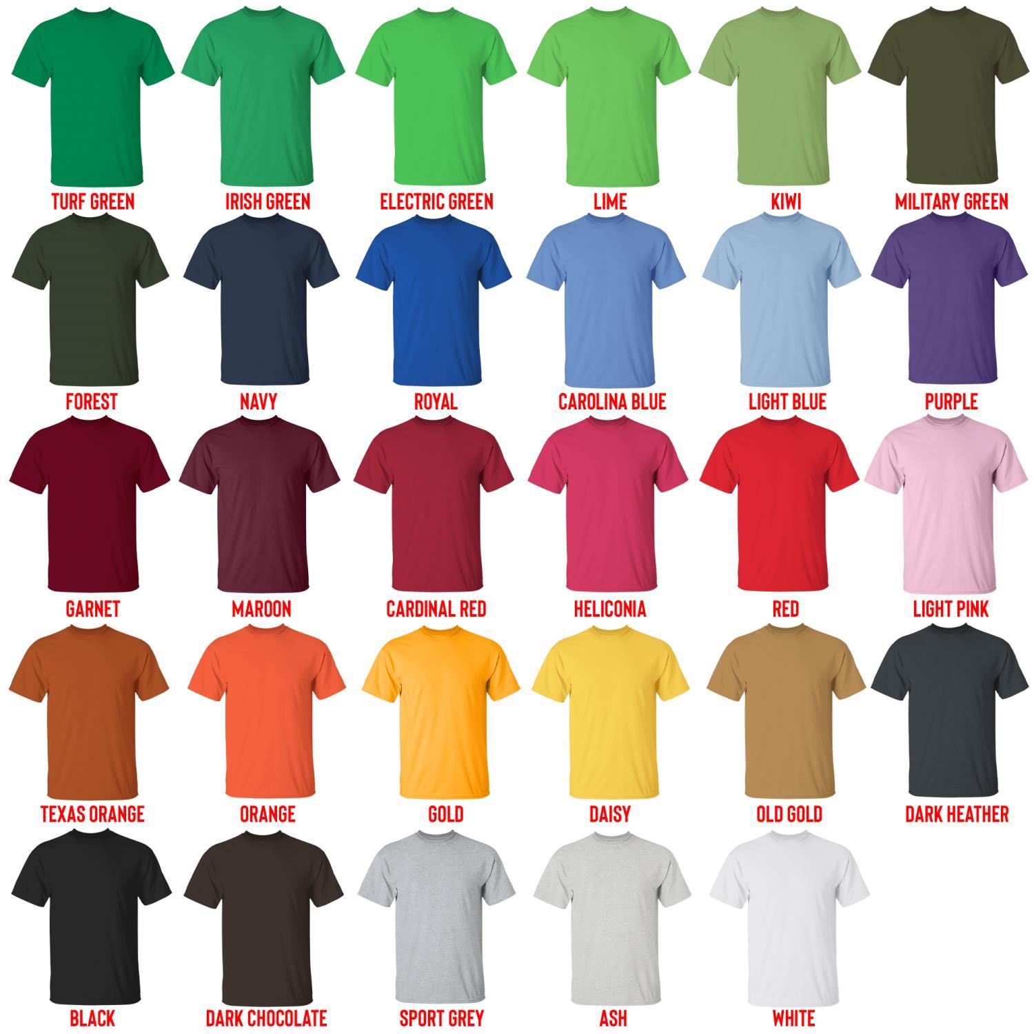 t shirt color chart - Game Theory Store