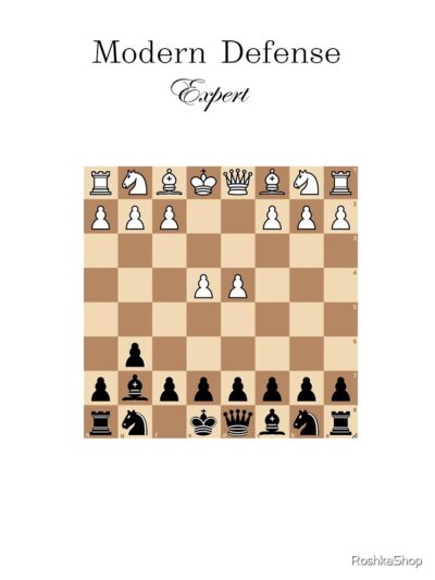 Alternative view of Modern Defense Expert Minimalist Chess Strategy Theory Throw Pillow