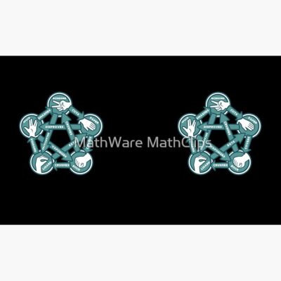 Alternative view of Funny Nerdy Rock Paper Scissors Lizzard Spock Math Teacher Aqua Mug