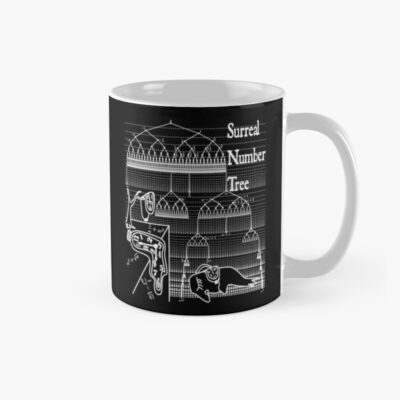Nerdy Vintage Surreal Number Tree Conway Dali Math Teacher White Text Mug