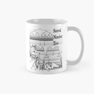 Nerdy Vintage Surreal Number Tree Conway Dali Math Teacher Black Text Mug