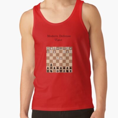 Modern Defense Expert Minimalist Chess Strategy Theory Tank Top