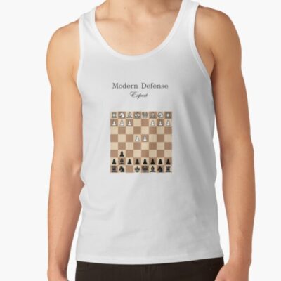 Alternative view of Modern Defense Expert Minimalist Chess Strategy Theory Tank Top