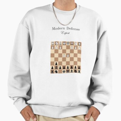 Alternative view of Modern Defense Expert Minimalist Chess Strategy Theory Sweatshirt