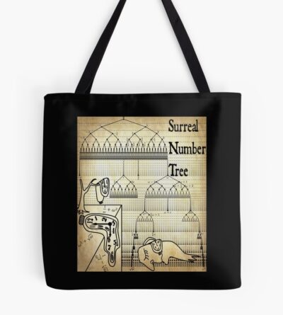 Nerdy Vintage Surreal Number Black Text Parchment Tote Bag