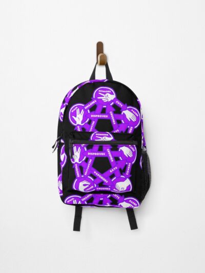 Funny Nerdy Rock Paper Scissors Lizzard Spock Math Teacher Purple Backpack