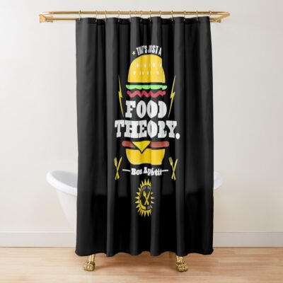 Top Game Theory Food Theory Flaming Hot Shower Curtain