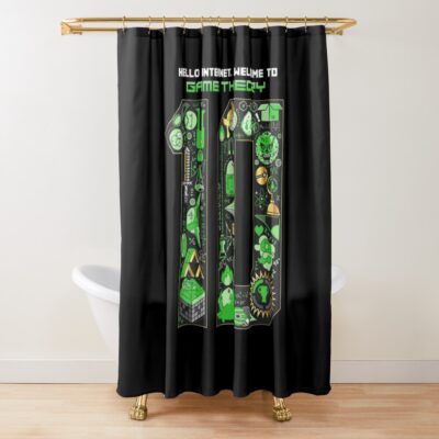 Theory 10Th Anniversary Game Graphic Shower Curtain