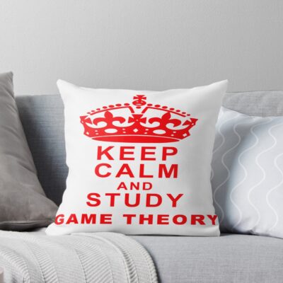 Keep Calm And Study Game Theory Game Nerds Gift Ideas Throw Pillow